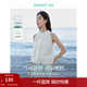 茵曼（INMAN）萊賽爾掛脖露肩襯衫2025夏女裝新款吊帶無(wú)袖上衣 米白色 L