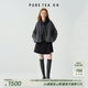 茶·愫（PURE TEA）【迪爾木風(fēng)】puretea茶愫高智感溫暖連帽設計毛呢短外套女25冬新 砂石灰 M