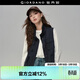 佐丹奴設計師款背心外套女工裝風(fēng)可收腰立領(lǐng)棉麻馬甲18375606