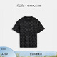 蔻馳（COACH）男女同款COACH CLOT經(jīng)典標志休閑T恤 黑色經(jīng)典標志 S