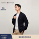 Tommy Hilfiger【寬松針織】秋冬男女商務(wù)休閑通勤V領(lǐng)慵懶風(fēng)開(kāi)衫外套毛衣 藏青色FAP XL （推薦：165-180斤）