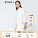 PORTS寶姿  新品商場(chǎng)同款毛呢大衣女優(yōu)雅喇叭袖翻領(lǐng)中長(cháng)大衣 白色 M (6)
