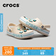 CROCS卡駱馳貝雅卡駱班洞洞鞋輕便耐磨拖鞋一腳蹬休閑鞋|205089 冬日白/彩色-1LI 37 /38(230mm)
