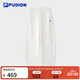 FILA FUSION斐樂(lè )潮牌針織長(cháng)褲女2025冬季新款時(shí)尚休閑寬松彎刀褲 奶霧白-WT S 160/62A/S