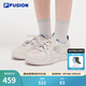 FILAFUSION 斐樂(lè )潮牌女鞋【章昊同款】帆布鞋女運動(dòng)鞋滑板鞋 奶白/寂靜粉-GH 35.5