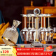 德銷(xiāo)特高檔紅酒杯套裝酒具家用6只水晶杯葡萄酒杯醒酒器玻璃高腳杯 金鉆杯架+600X6+金色陀螺醒酒器