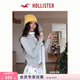 HOLLISTER小海鷗圖案25秋冬新款麻花毛衣針織開(kāi)衫女裝350-5328 淺灰色 M (165/88A)