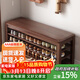 爰京實(shí)木換鞋凳家用鞋柜三層可坐穿鞋凳玄關(guān)試鞋凳子床尾凳60cm胡桃色