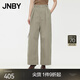 江南布衣（JNBY）夏季女裝休閑褲女寬松長(cháng)褲工裝褲休閑通勤5O4E11640 287/黃卡其 M