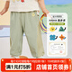 嘟嘟家兒童褲子夏裝男童防蚊褲夏季寶寶休閑長(cháng)褲女童透氣網(wǎng)眼童褲潮童裝 軍綠色 （部分尺碼預售） 100