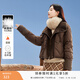 香影咖啡色短款羽絨服2025冬季新款鴨絨立領(lǐng)防風(fēng)防寒小眾保暖外套 咖啡 M
