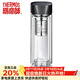 膳魔師（THERMOS）雙層玻璃杯茶杯耐熱水杯男女士過(guò)濾網(wǎng)泡茶杯TCGA/GB/GDGE-400ml TCGB-400 黑色BK 400ml