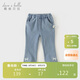 戴維貝拉兒童褲子2024春裝女童洋氣牛仔長(cháng)褲中大童休閑喇叭褲