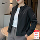 耐克（NIKE） 夾克女裝 2026新款春季運動(dòng)休閑服潮流時(shí)尚健身訓練寬松梭織外套 熱推/黑色梭織連帽/曬圖退10 L (165/88A)