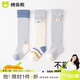 棉奇熊嬰兒長(cháng)筒襪秋冬純棉過(guò)膝襪寶寶春秋無(wú)骨高筒襪新生初兒棉襪3雙裝 卡通小熊【A類(lèi)純棉 高彈抗起球】 3雙 0-6月 -建議腳長(cháng)7-9cm