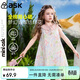 ASK JUNIOR兒童裙子2026夏小童無(wú)袖背心連衣裙女童棉布蝴蝶結印花背心裙