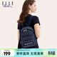 ELLE ACTIVE潮流復古提花雙肩包女新款時(shí)尚精致滿(mǎn)印運動(dòng)休閑出游小巧背包 【A款】牛仔藍