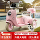 HIMEILI兒童電動(dòng)摩托車(chē)可坐雙人遙控三輪車(chē)1-6歲男女孩寶寶可駕駛玩具車(chē) 粉色雙驅+12V升級電+軟座+遙控