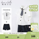 戴維貝拉（DAVE＆BELLA）禮服表演服裝演出服學(xué)院紳士周歲禮服寶寶衣服兒童套裝男童夏裝 白色 150 cm（建議身高140-150cm）