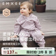嫚熙（EMXEE）嬰兒連體衣連帽衛衣寶寶衣服夾棉外出服長(cháng)袖連身衣 尋夢(mèng)小天鵝 90cm （1-2歲，建議體重9.5-13kg）