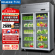 美菱（MeiLing）商用廚房冰箱890升雙門(mén) 全冷藏保鮮陳列柜 飯店后廚餐廳食堂不銹鋼展示柜MCF(L)-1.2LCE70G2MX3