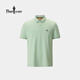 比音勒芬【冰氧吧】夏季款男士時(shí)尚休閑上衣多色抗菌涼感舒彈短袖POLO衫T 14淺綠色 2XL （115）