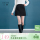 三彩2026春季新款亮片半身裙香風(fēng)A字裙短裙優(yōu)雅氣質(zhì)高腰簡(jiǎn)約S 經(jīng)典黑 L 165/72A