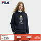 斐樂(lè ) 斐樂(lè )官方女子連帽衛衣舒適休閑小熊針織長(cháng)袖上衣 傳奇藍-NV 165/84A/M