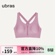 ubras中高強前拉鏈防震運動(dòng)內衣女無(wú)鋼圈文胸內衣緩震胸罩 【透氣款】日落粉 L 80A/80B/80C