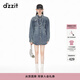 DZZIT地素牛仔長(cháng)襯衫春秋摩登復古丹寧收腰設計女 藍色 S
