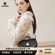 杜羅倫（DULOREN）包包2026新款春夏婚包復古斜挎包女士小眾質(zhì)感單肩馬鞍包潮腰果包 黑色