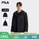 FILA 斐樂(lè )官方男士上衣兩件套2026春季新款簡(jiǎn)約舒適加絨連帽外套 傳奇藍-NV M 170/92A/M