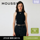 moussy 女裝新款簡(jiǎn)約風(fēng)肌理感純色針織背心女010GAS80-5070 020黑色 均碼