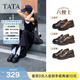 他她（TATA）樂(lè )福鞋女鞋秋季商場(chǎng)同款六便士時(shí)尚休閑新款黑色ETV01AA6 黑色 37