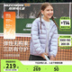 Skechers自營(yíng)男女童梭織短款羽絨外套兒童防油防污連帽鴨絨外套P425K045