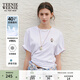 Teenie Weenie【涼感防曬】小熊女裝秋季白色基礎休閑短袖T恤上衣 白色 L (170)