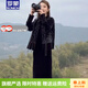 羅蒙品牌新中式國風(fēng)套裝女 2026秋冬新款亮片馬甲打底半身裙三件套 黑色 亮片馬甲三件套 L 110-130斤