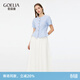 歌莉婭小香風(fēng)套裝女通勤整套穿搭高級感兩件套1E4RAB07A 05U粉藍 S