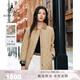 beanpole桑蠶絲填充BEANPOLE濱波 秋冬女士松弛老錢(qián)風(fēng)多色狩獵型絎縫棉服 米色 L 170/92A