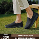 斯凱奇（Skechers）男鞋中老年爸爸鞋一腳蹬健步鞋懶人鞋厚底運動(dòng)休閑鞋 54609/全黑色/BBK 42