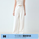 樂(lè )町直筒韓系少女牛仔褲20顯瘦百搭寬松休閑闊腿褲女 白色（現貨） L