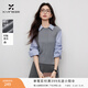 香影miu系翻領(lǐng)針織衫女2026春季新款高智感通勤假兩件疊穿小上衣 航線(xiàn)藍 M 160/84A/95-110斤