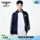 BOY LONDON【星序學(xué)苑】情侶款撞色條紋拉鏈開(kāi)衫春季立領(lǐng)運動(dòng)外套N12005 藏青色 L
