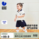 迷你巴拉短袖套裝女童速干學(xué)院風(fēng)短褲兩件套夏季【涼感抑菌】