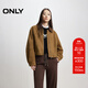 ONLY2025秋季質(zhì)感復古條絨翻領(lǐng)寬松PU夾克外套女|1254PU010 H9Z比斯特雷棕 M