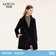 歌莉婭（GOELIA）【高智大衣】雙面呢羊毛女穿搭羊絨外套1BDC6E1D0 00B黑色 M