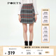 PORTS寶姿春夏新品女裝半身裙SL8S016GFE018 黑色格子 S (4)