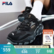 斐樂(lè )（FILA）男女同款跑步鞋舒適輕便慢跑透氣休閑運動(dòng)鞋百搭掠奪者情侶鞋 黑/中灰-BM【男款】 41