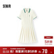 森馬（Semir）連衣裙女夏季撞色polo領(lǐng)短裙字母運動(dòng)風(fēng)學(xué)院風(fēng)百褶裙101325114051