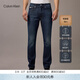 Calvin KleinJeans四季款男士休閑通勤ck藍色洗水磨白修身顯瘦微彈牛仔褲